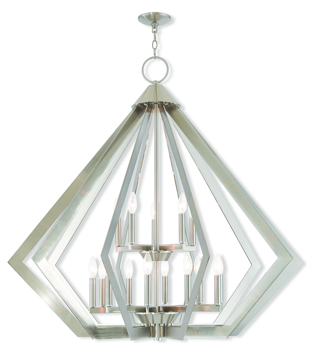 15 Lt Bn Foyer Chandelier by Livex Lighting