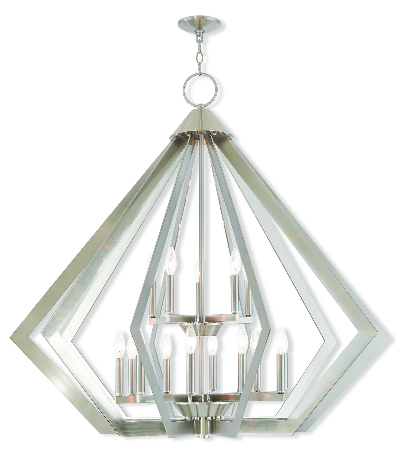 15 Lt Bn Foyer Chandelier by Livex Lighting