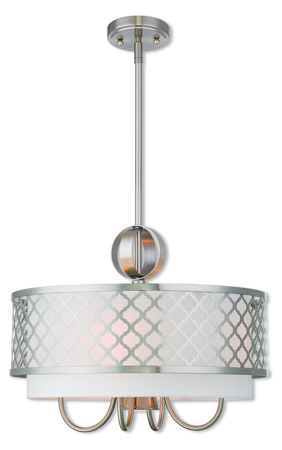 5 Lt Bn Pendant Chandelier by Livex Lighting