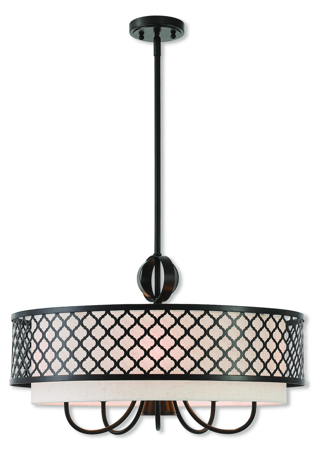 6 Lt Ebz Pendant Chandelier by Livex Lighting