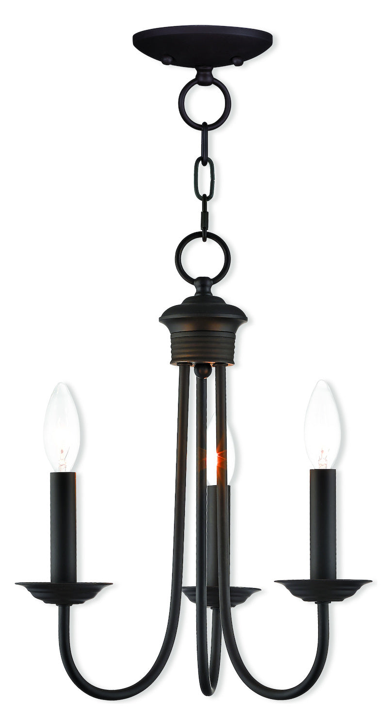 3 Lt Bz Mini Chandelier by Livex Lighting