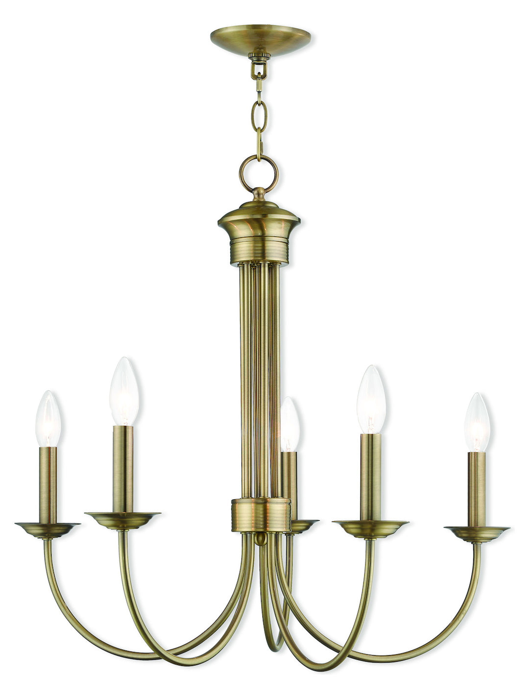 5 Lt Ab Chandelier by Livex Lighting