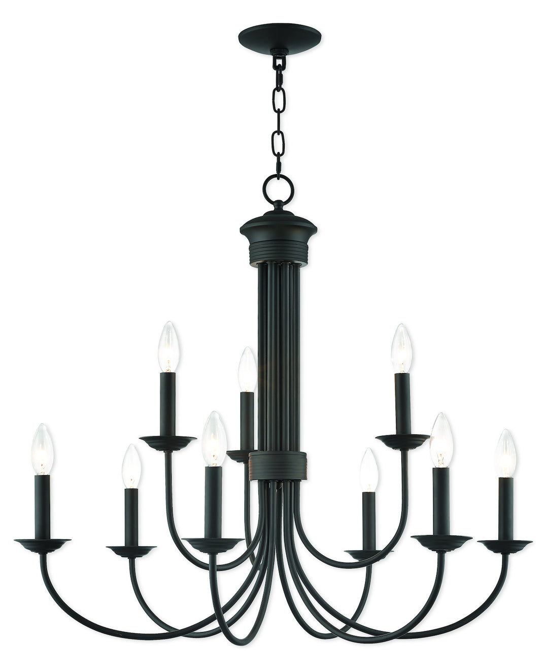 9 Lt Bz Chandelier by Livex Lighting