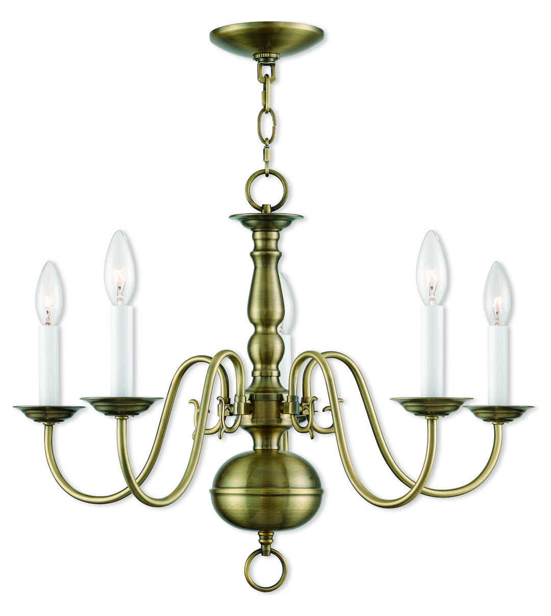 5 Lt Ab Chandelier by Livex Lighting