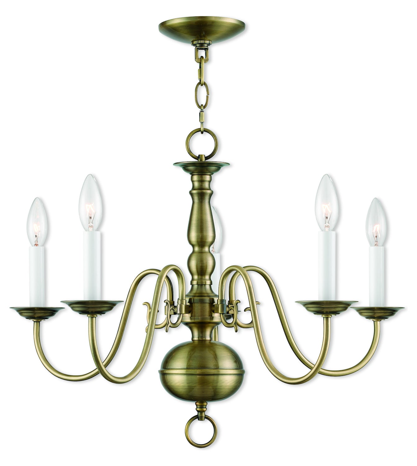 5 Lt Ab Chandelier by Livex Lighting