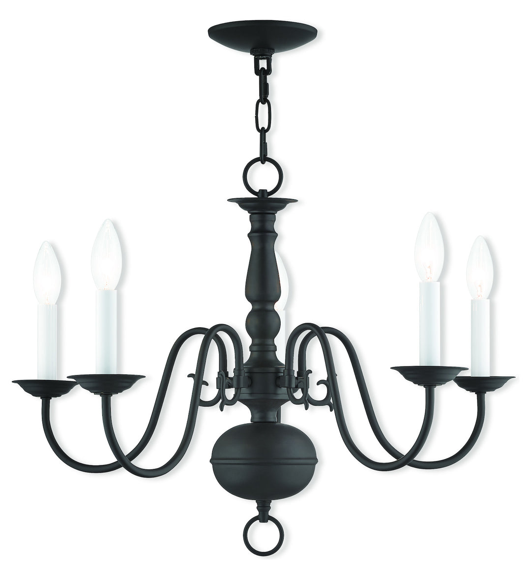 5 Lt Bz Chandelier by Livex Lighting