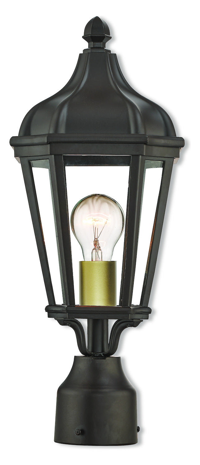 1 Lt Bz Outdoor Post Top Lantern by Livex Lighting