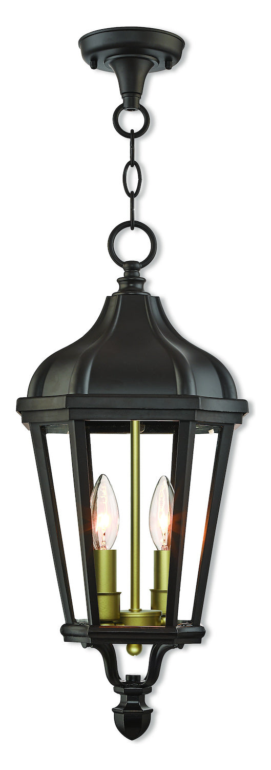 2 Lt Bz Outdoor Pendant Lantern by Livex Lighting
