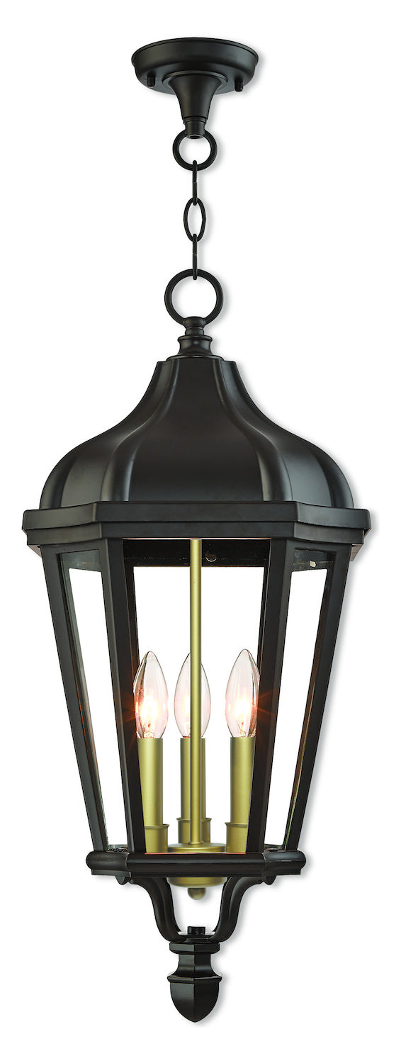 3 Lt Bz Outdoor Pendant Lantern by Livex Lighting