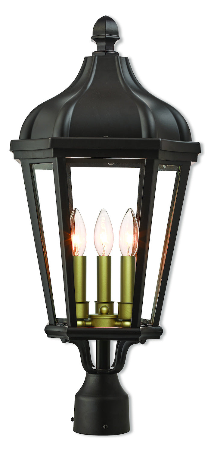 3 Lt Bz Outdoor Post Top Lantern by Livex Lighting