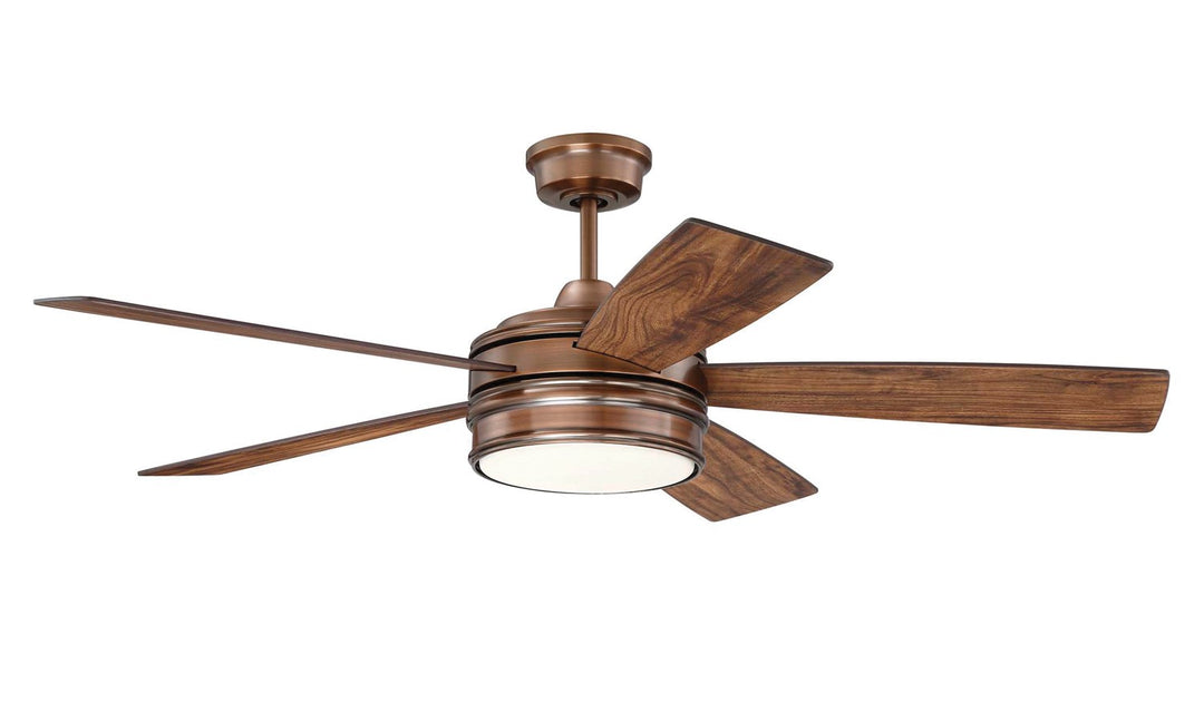 52in  in Brushed Copper w/ Dark Cedar/Chestnut Blades by Craftmade