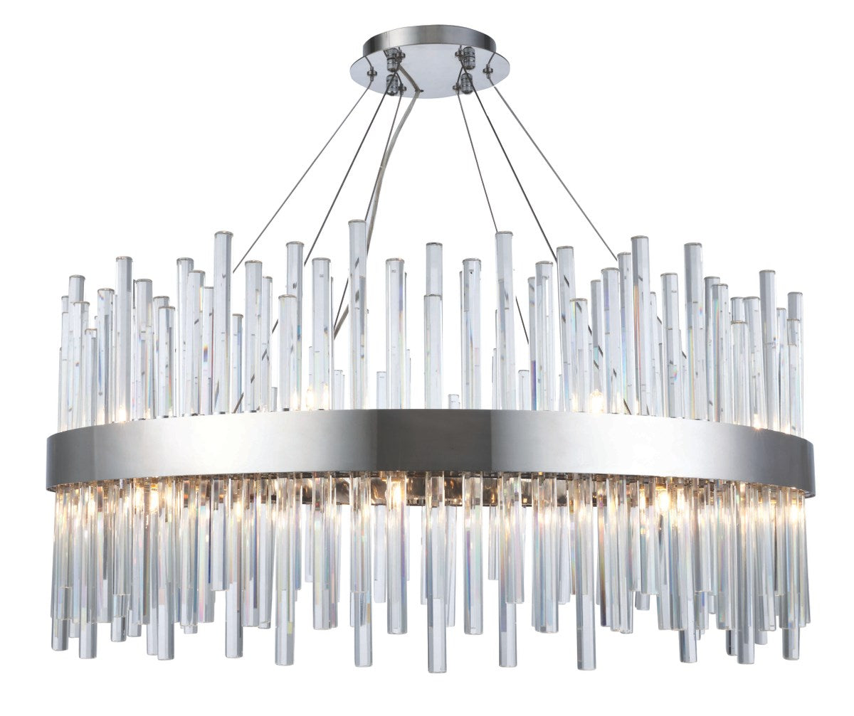 18 light Chrome Chandelier Clear Royal Cut Crystal by Elegant Lighting