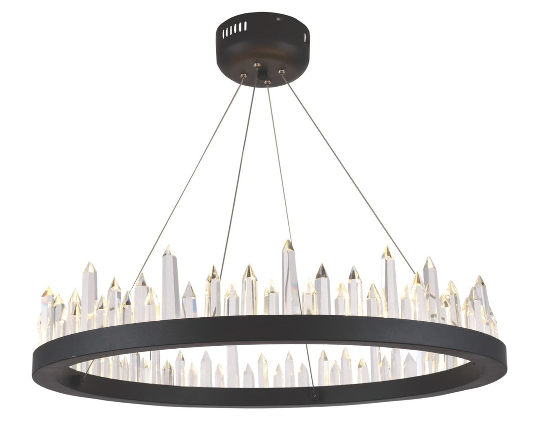 32 light Satin Dark Grey Chandelier Clear Royal Cut Crystal by Urban Classic