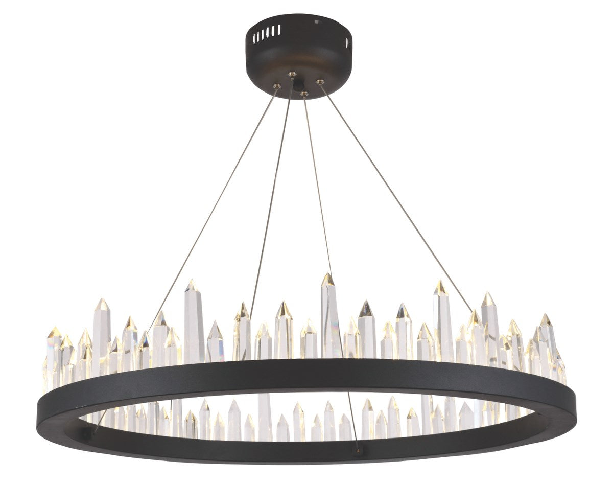 32 light Satin Dark Grey Chandelier Clear Royal Cut Crystal by Urban Classic