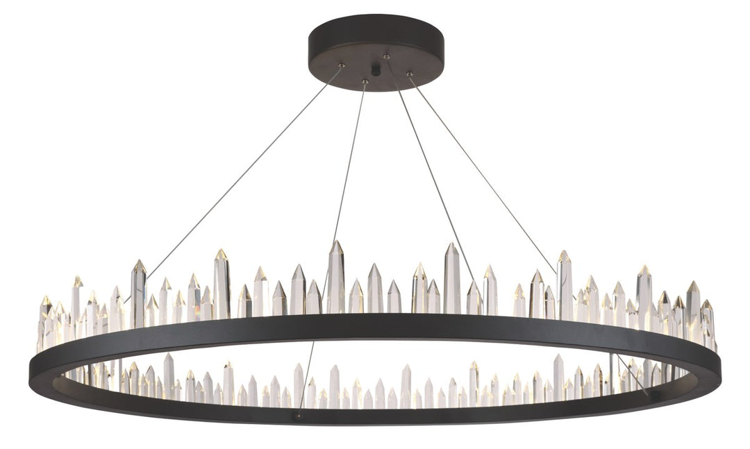 56 light Satin Dark Grey Chandelier Clear Royal Cut Crystal by Urban Classic
