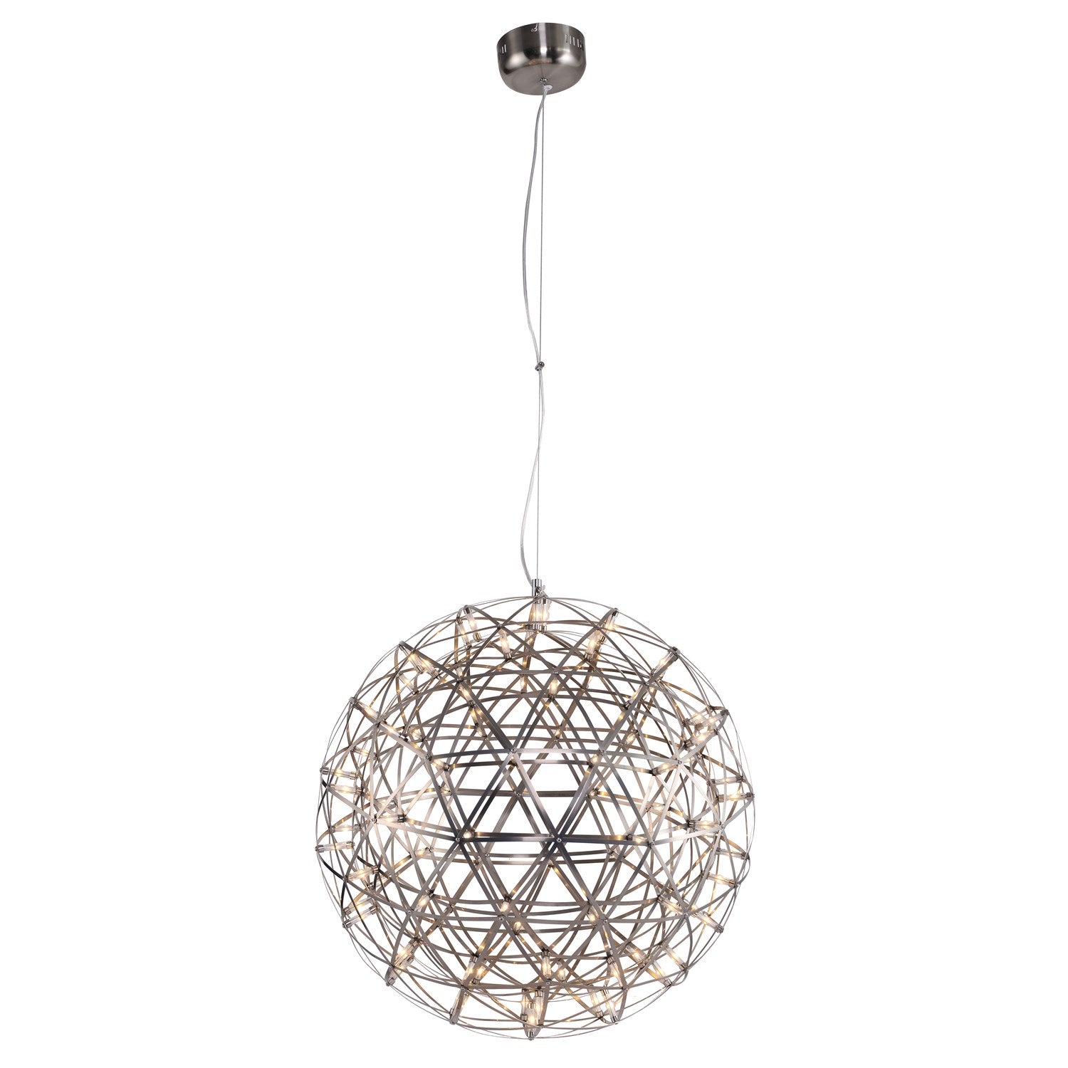 Satin Nickel Frame Star Light Led Light Fixture by Bethel