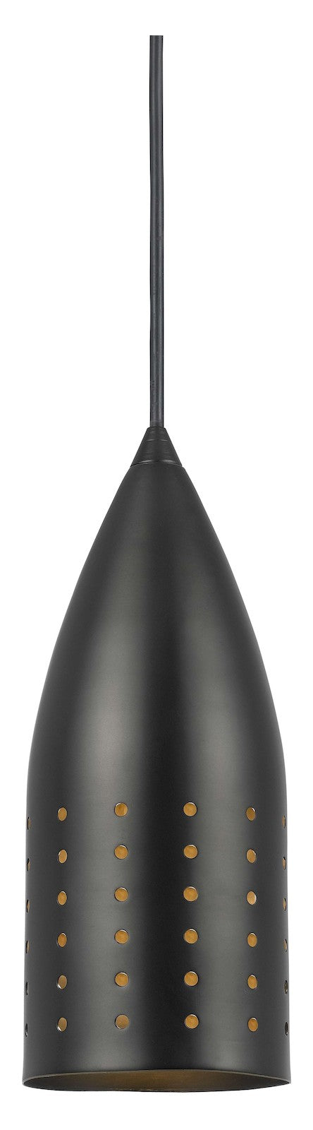 8.1In. Tall Metal Pendant In Brushed Steel Finish by CAL Lighting