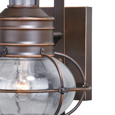 Chatham Motion Sensor Dusk to Dawn Outdoor Wall Light Burnished Bronze