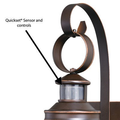 Chatham Motion Sensor Dusk to Dawn Outdoor Wall Light Burnished Bronze