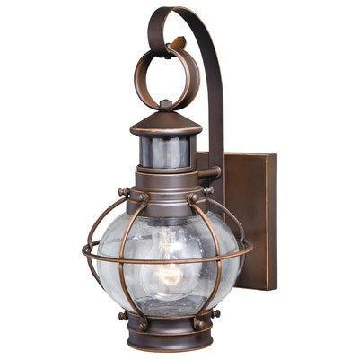 Motion Sensor Dusk to Dawn Outdoor Wall Light Burnished Bronze by Vaxcel International