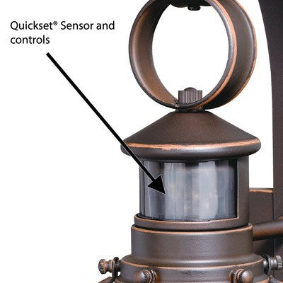 Motion Sensor Dusk to Dawn Outdoor Wall Light Burnished Bronze