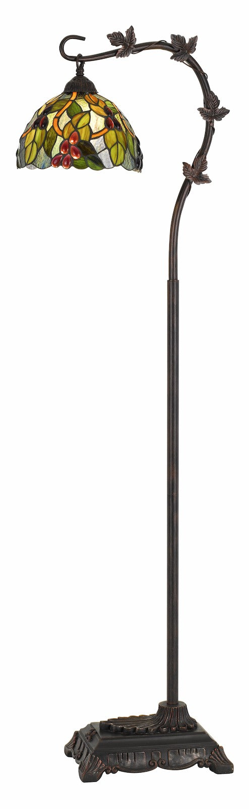 60W  Down Bridge Tiffany Metal Floor Lamp by CAL Lighting