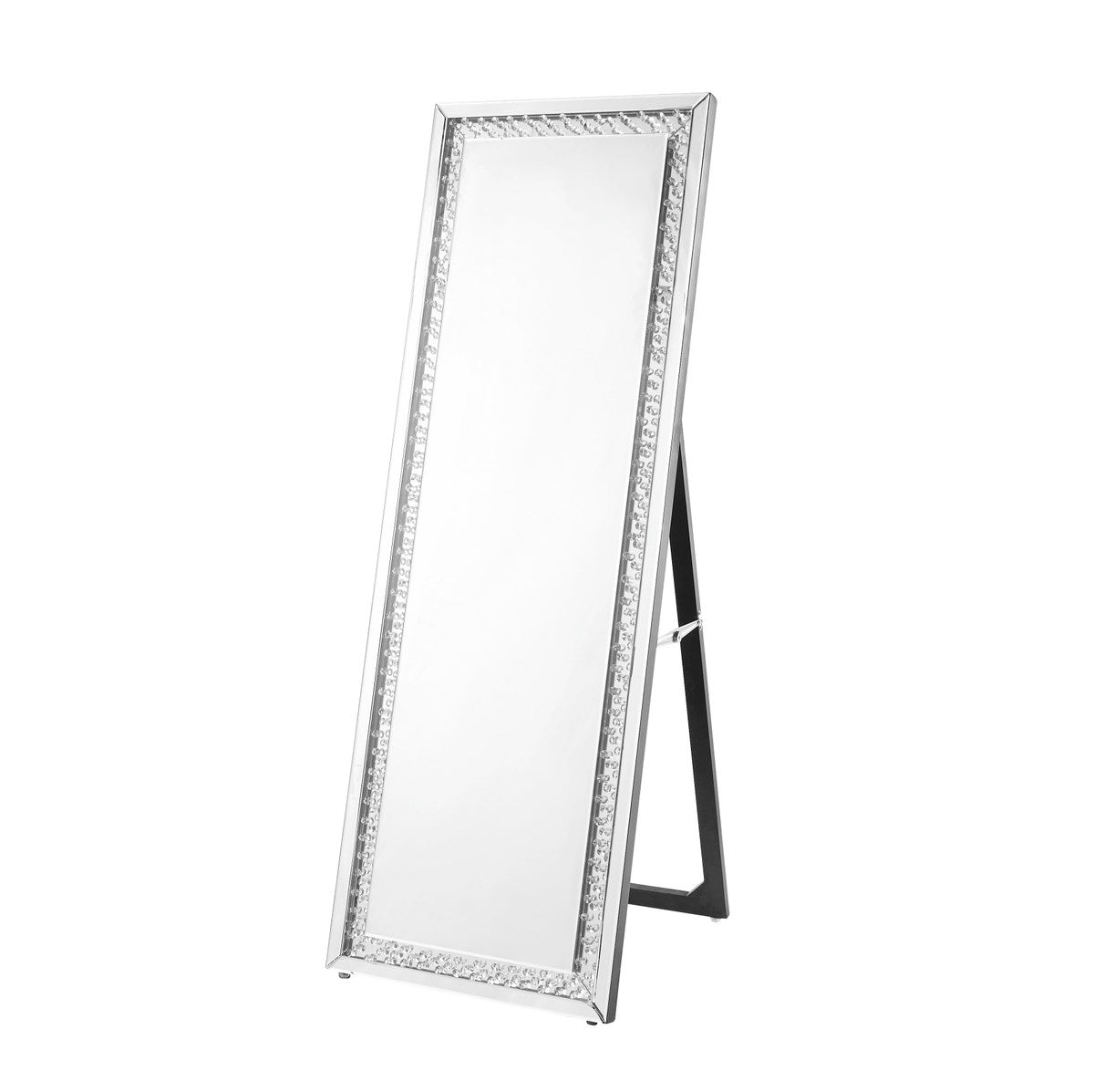 63 In. Contemporary Standing Full Length Mirror In Clear by Elegant Decor