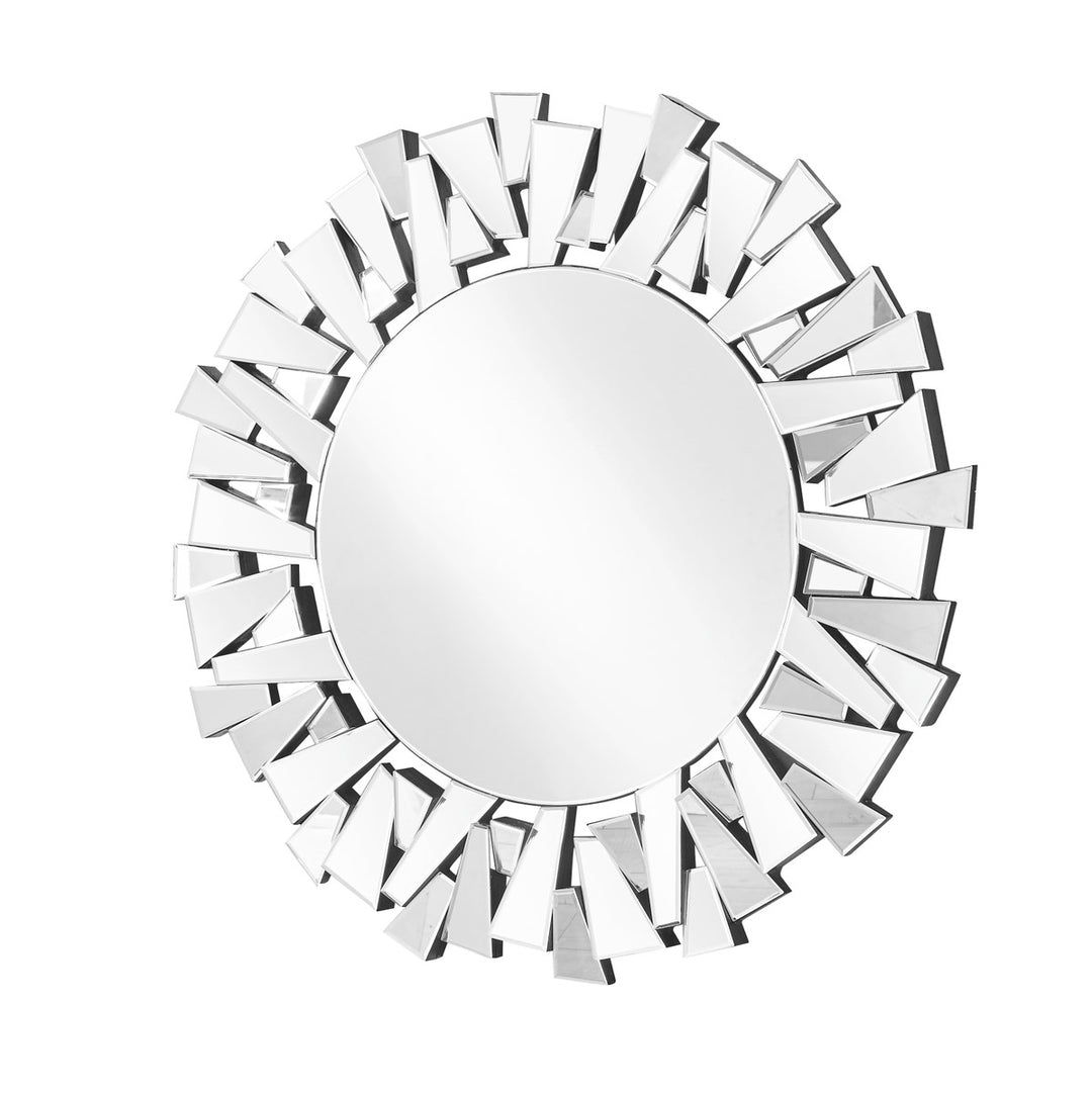 31.5 In. Contemporary Round Mirror In Clear by Elegant Decor