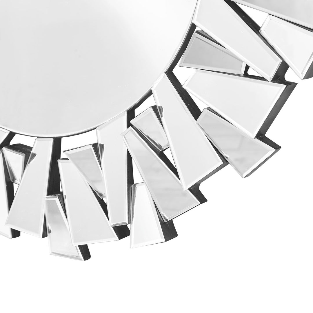 31.5 In. Contemporary Round Mirror In Clear