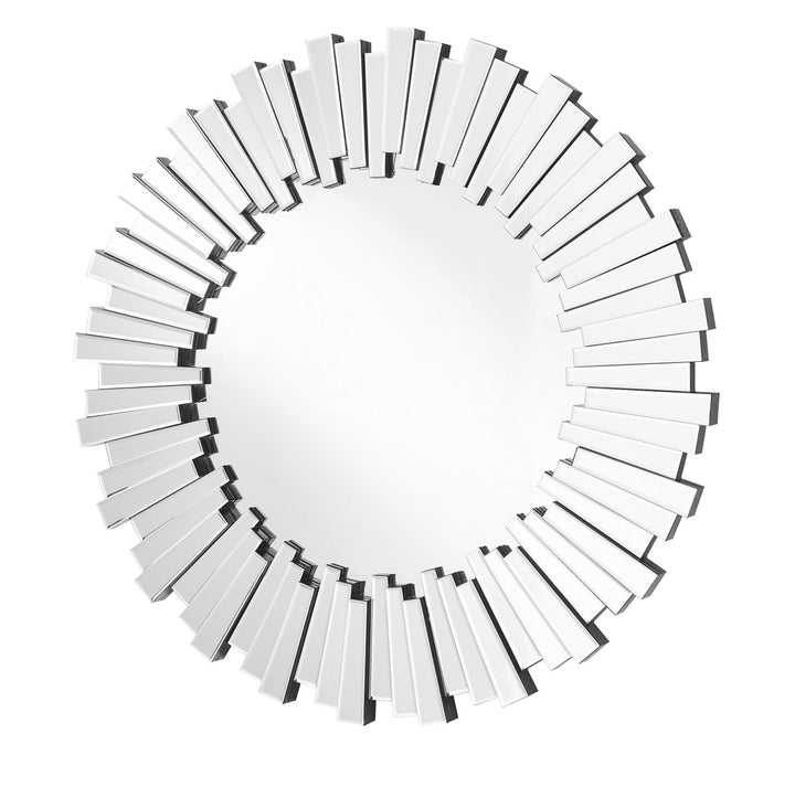 39.5 In. Contemporary Round Mirror In Clear by Elegant Decor