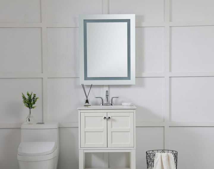 Led Electric Mirror Rectangle W24inH30in Dimmable 3000K