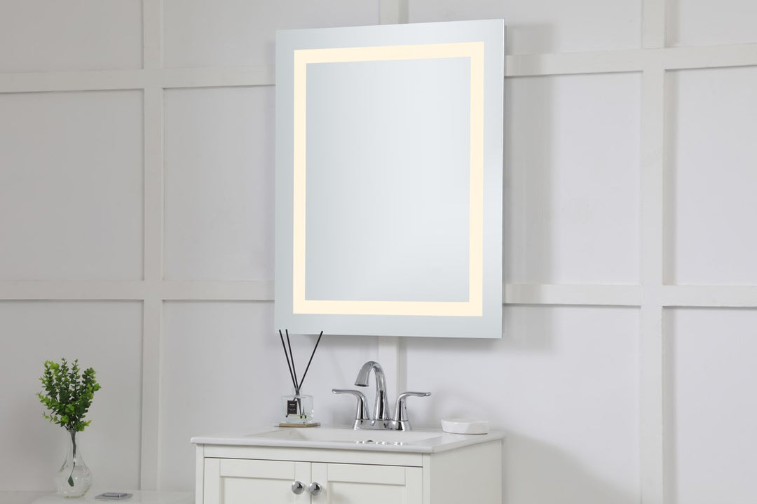 Led Electric Mirror Rectangle W24inH30in Dimmable 3000K