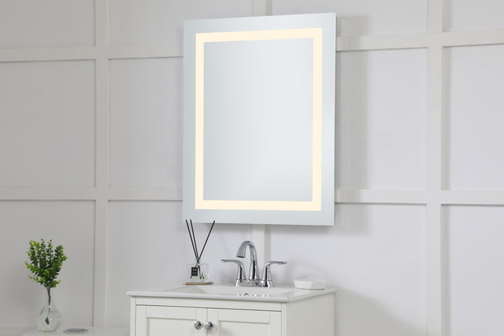 Led Electric Mirror Rectangle W24inH30in Dimmable 3000K