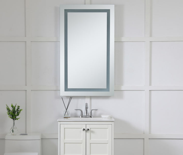Led Electric Mirror Rectangle W24inH40in Dimmable 3000K