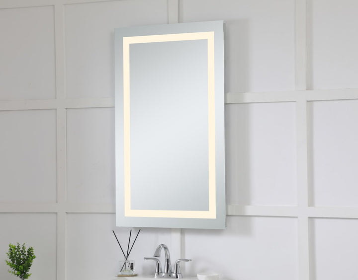 Led Electric Mirror Rectangle W24inH40in Dimmable 3000K