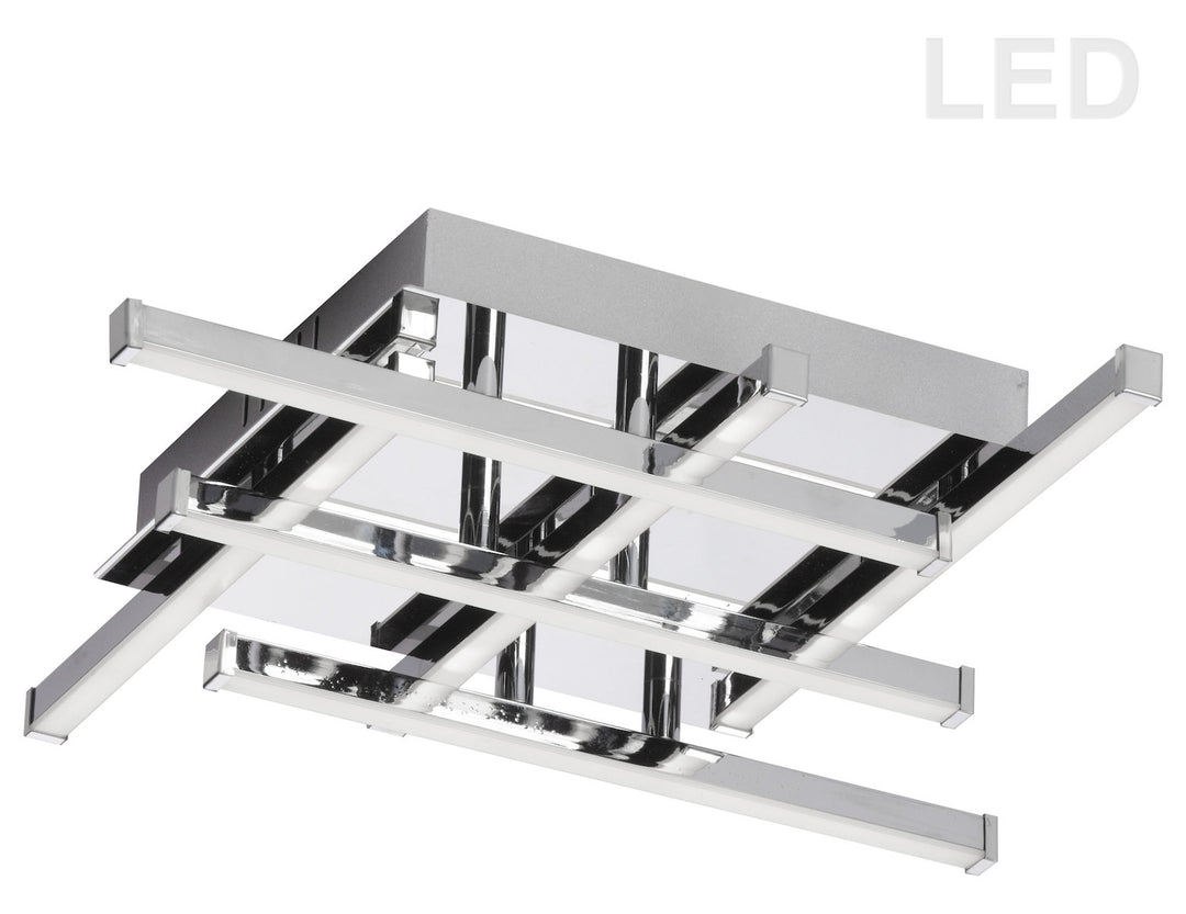 6Lt Led Flush Mount Polished Chrome by Dainolite