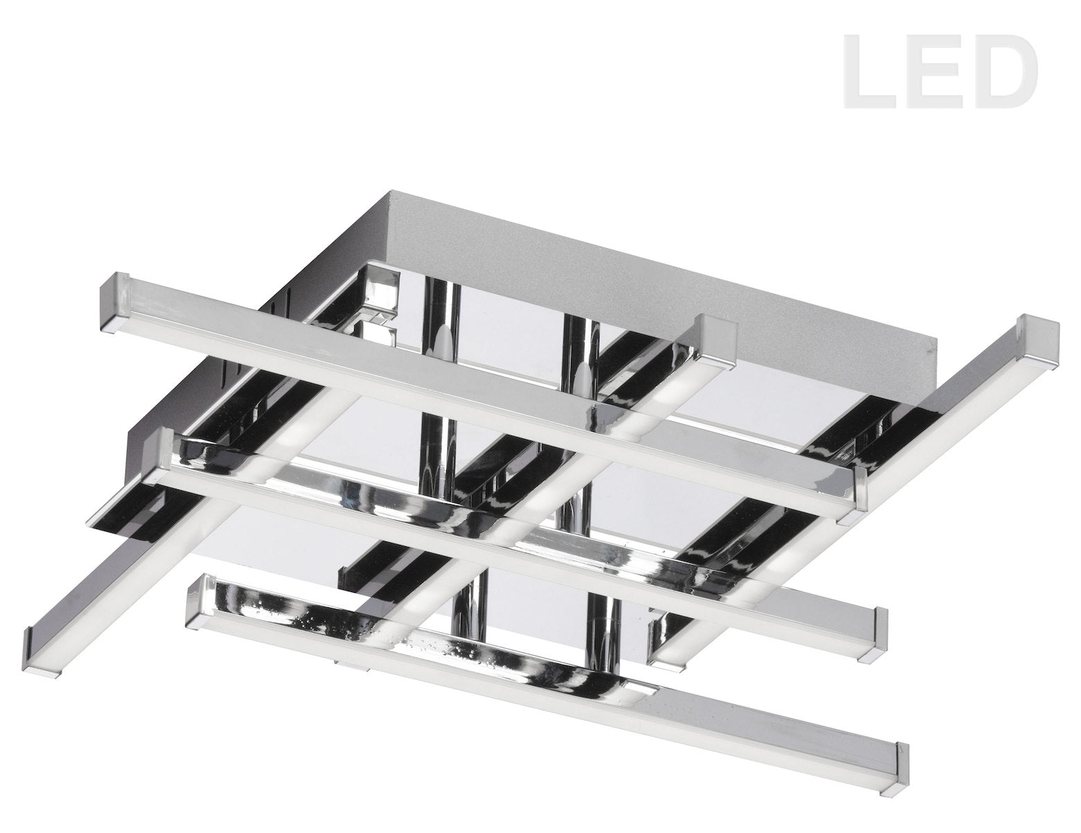 6Lt Led Flush Mount Polished Chrome by Dainolite