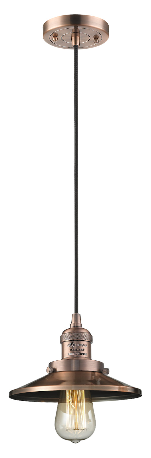 Metal Shade Pendant With 10 Feet Cord by Innovations Lighting