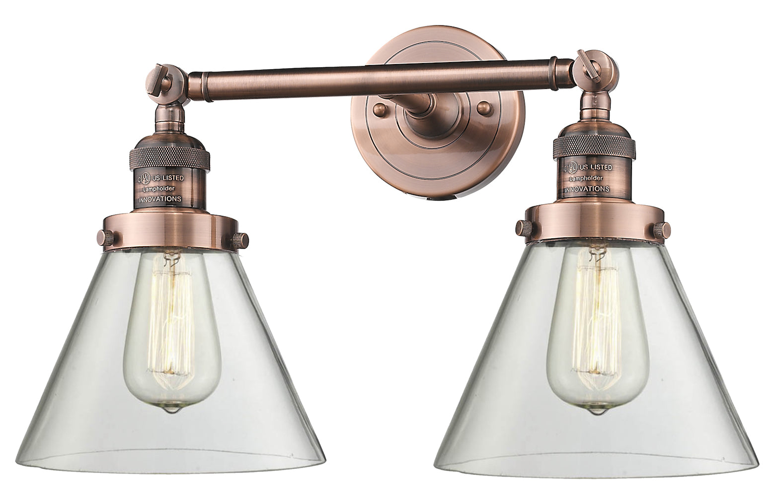 Glass 2 Light Adjustable Wall Sconce Up Or Down by Innovations Lighting