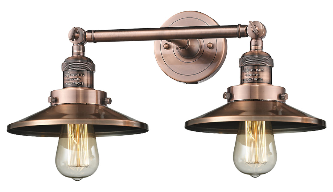 Metal Shade 2 Light Adjustable Wall Sconce Up Or Down by Innovations Lighting