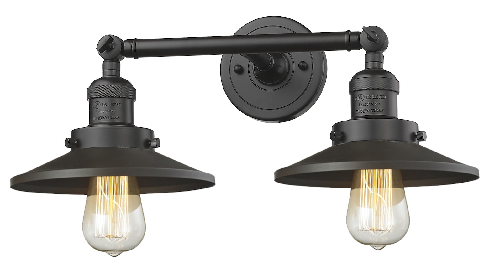 Metal Shade 2 Light Adjustable Wall Sconce Up Or Down by Innovations Lighting