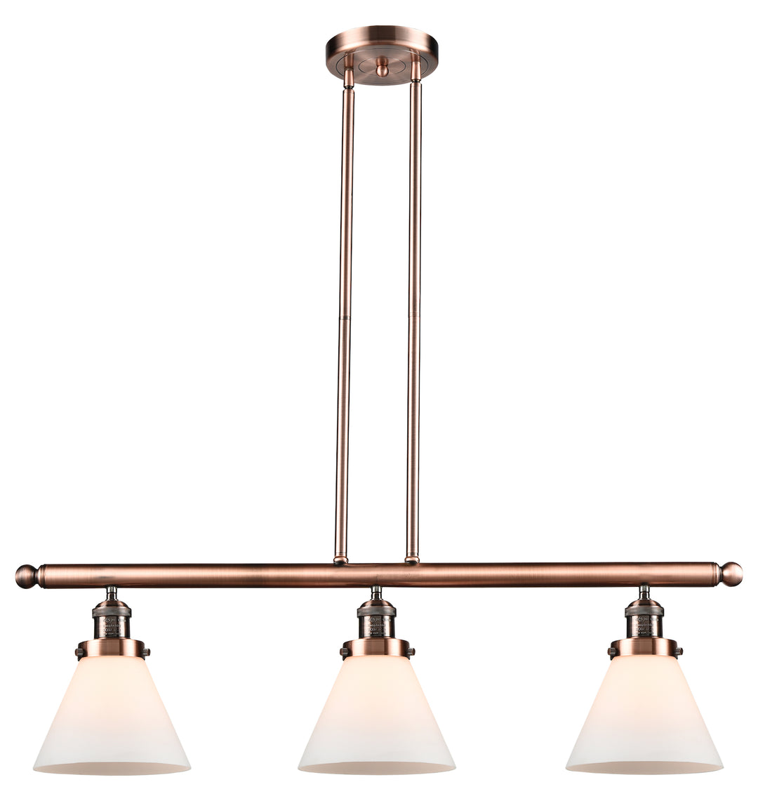 Glass 3 Light Island Adjustable Stem Chandelier by Innovations Lighting