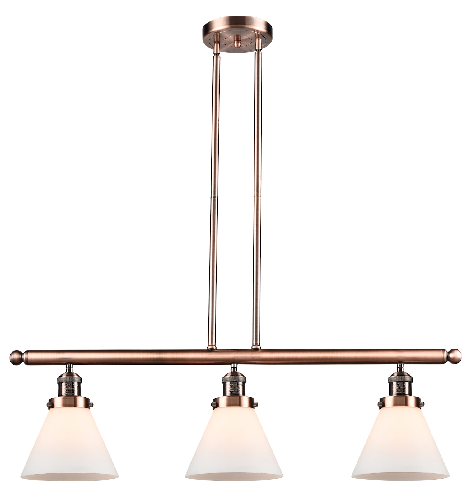 Glass 3 Light Island Adjustable Stem Chandelier by Innovations Lighting