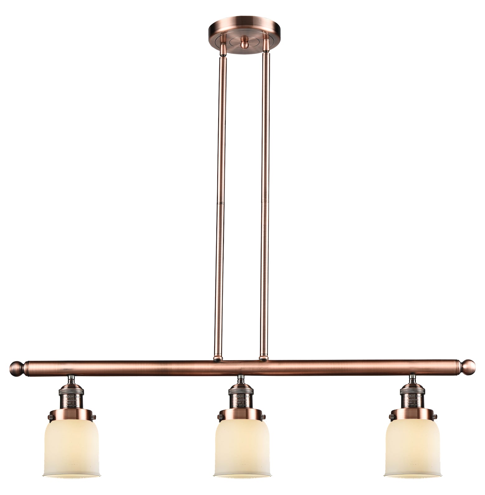 Glass 3 Light Island Adjustable Stem Chandelier by Innovations Lighting