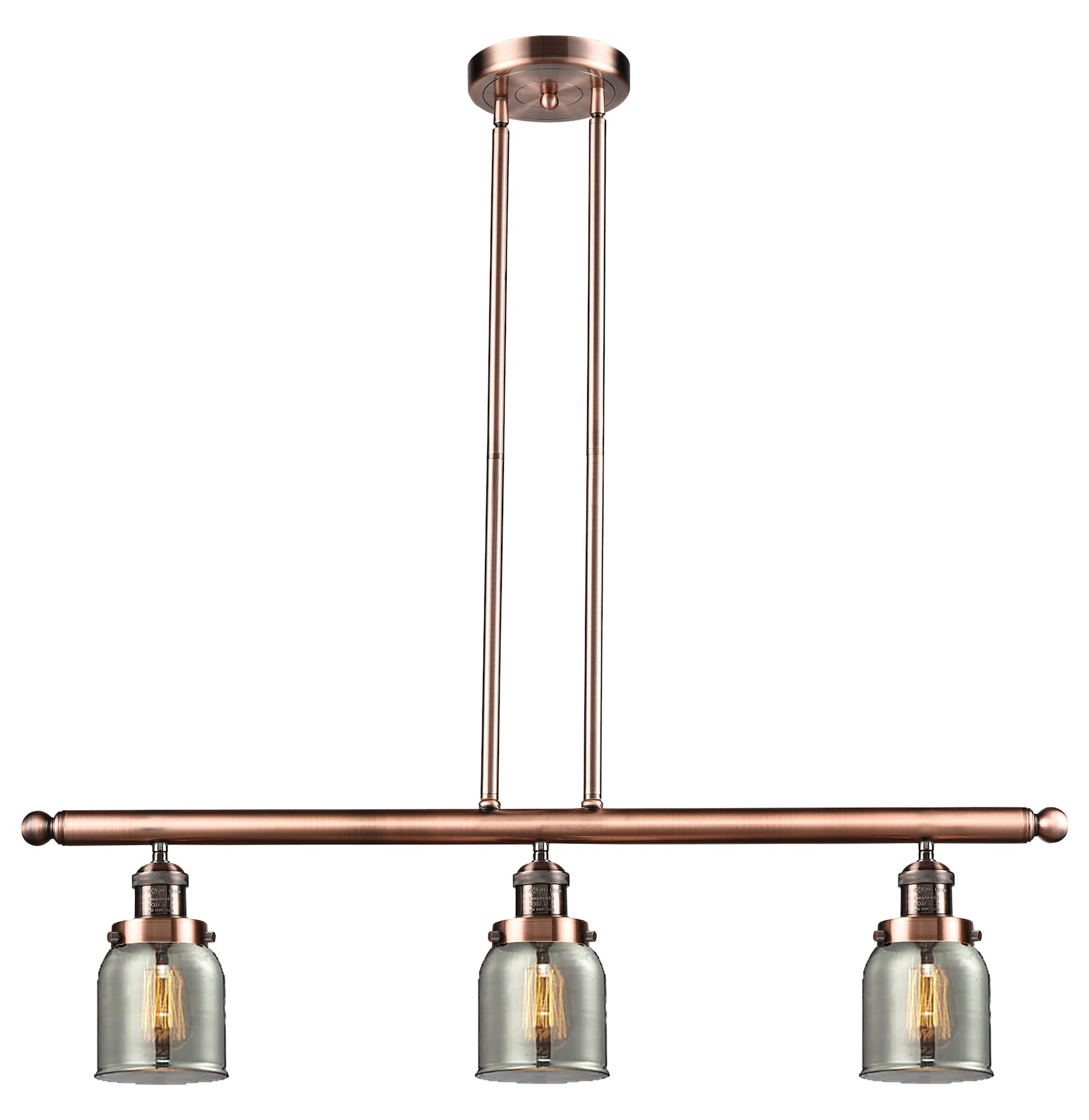 Glass 3 Light Island Adjustable Stem Chandelier by Innovations Lighting