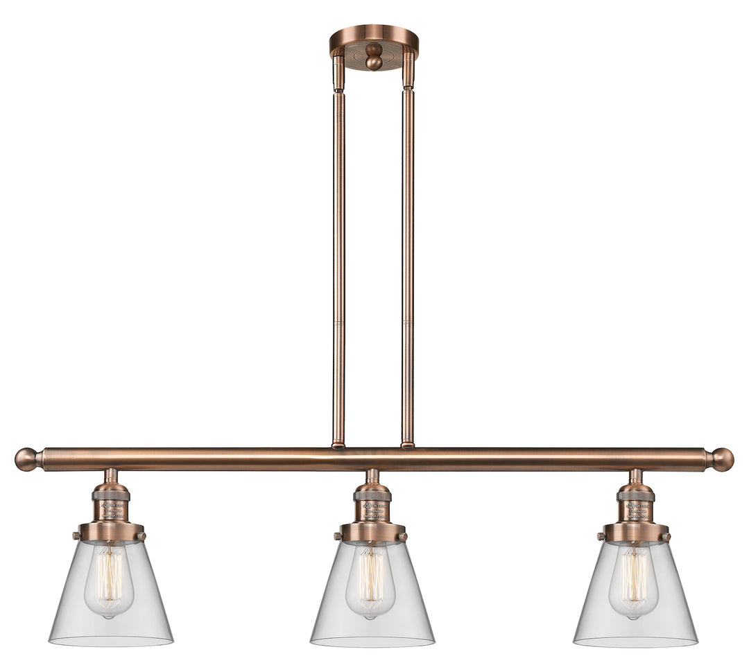 Glass 3 Light Island Adjustable Stem Chandelier by Innovations Lighting