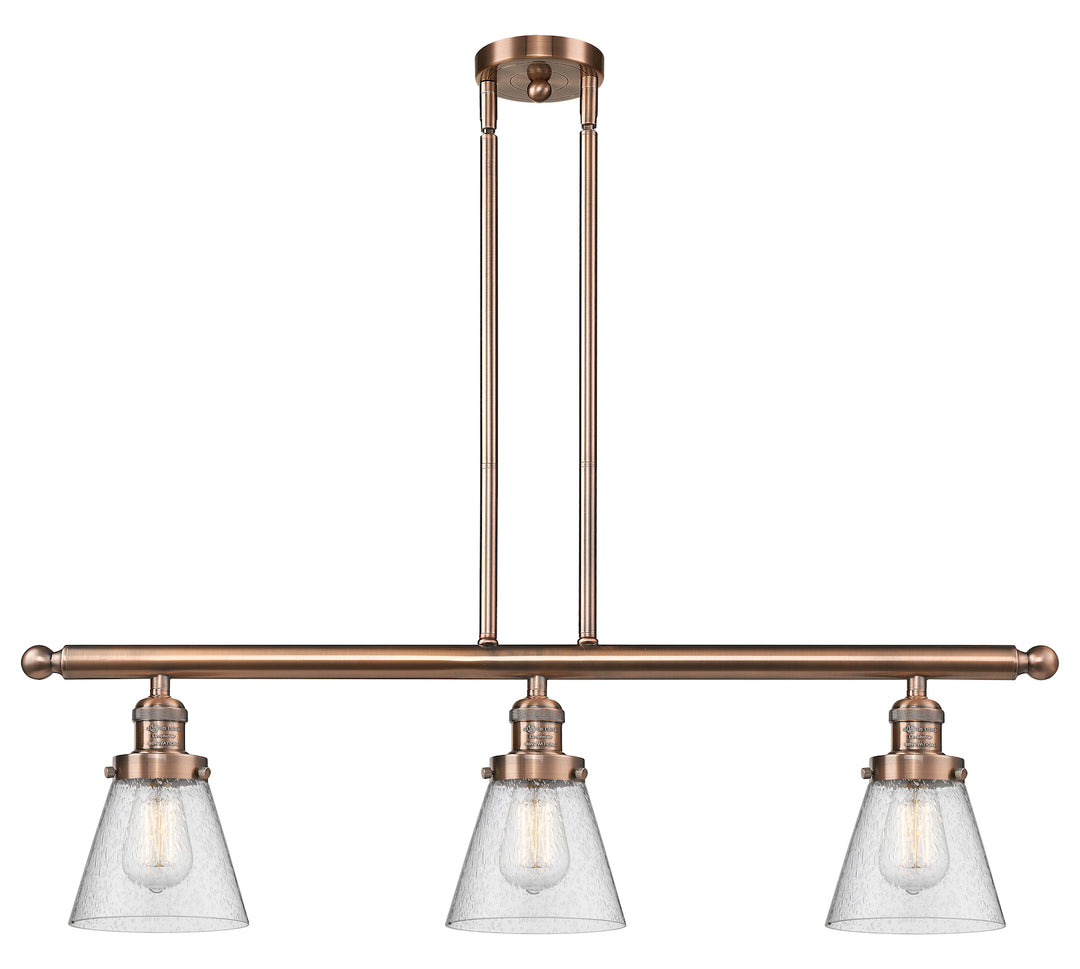 Glass 3 Light Island Adjustable Stem Chandelier by Innovations Lighting