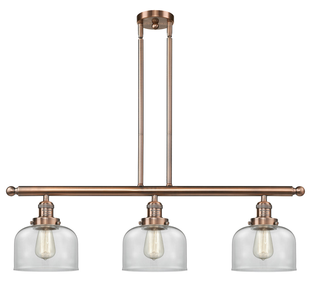 Glass 3 Light Island Adjustable Stem Chandelier by Innovations Lighting