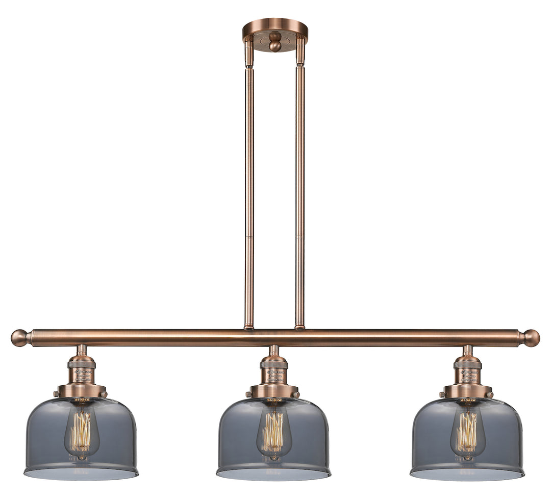 Glass 3 Light Island Adjustable Stem Chandelier by Innovations Lighting