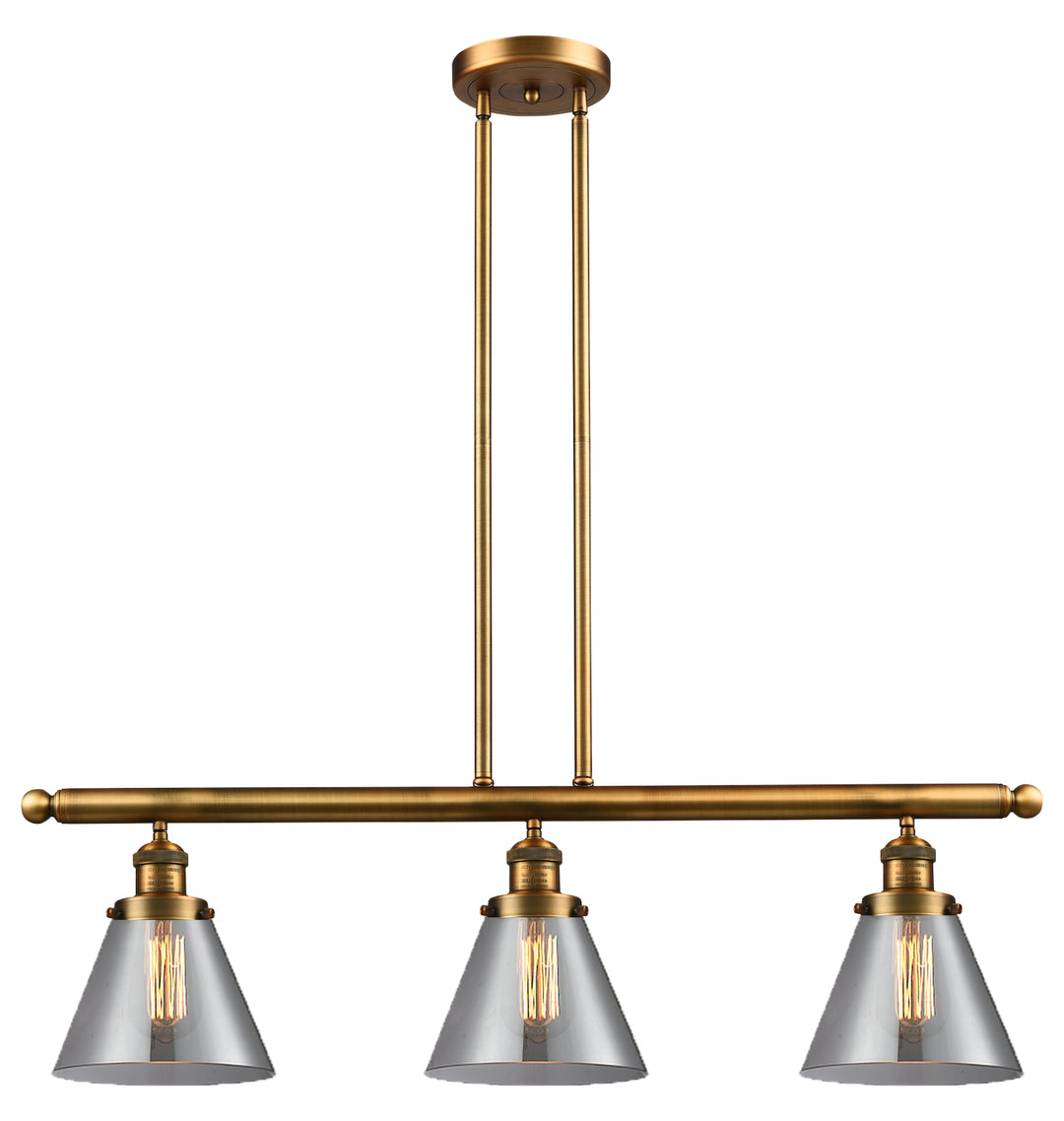 Glass 3 Light Island Adjustable Stem Chandelier by Innovations Lighting